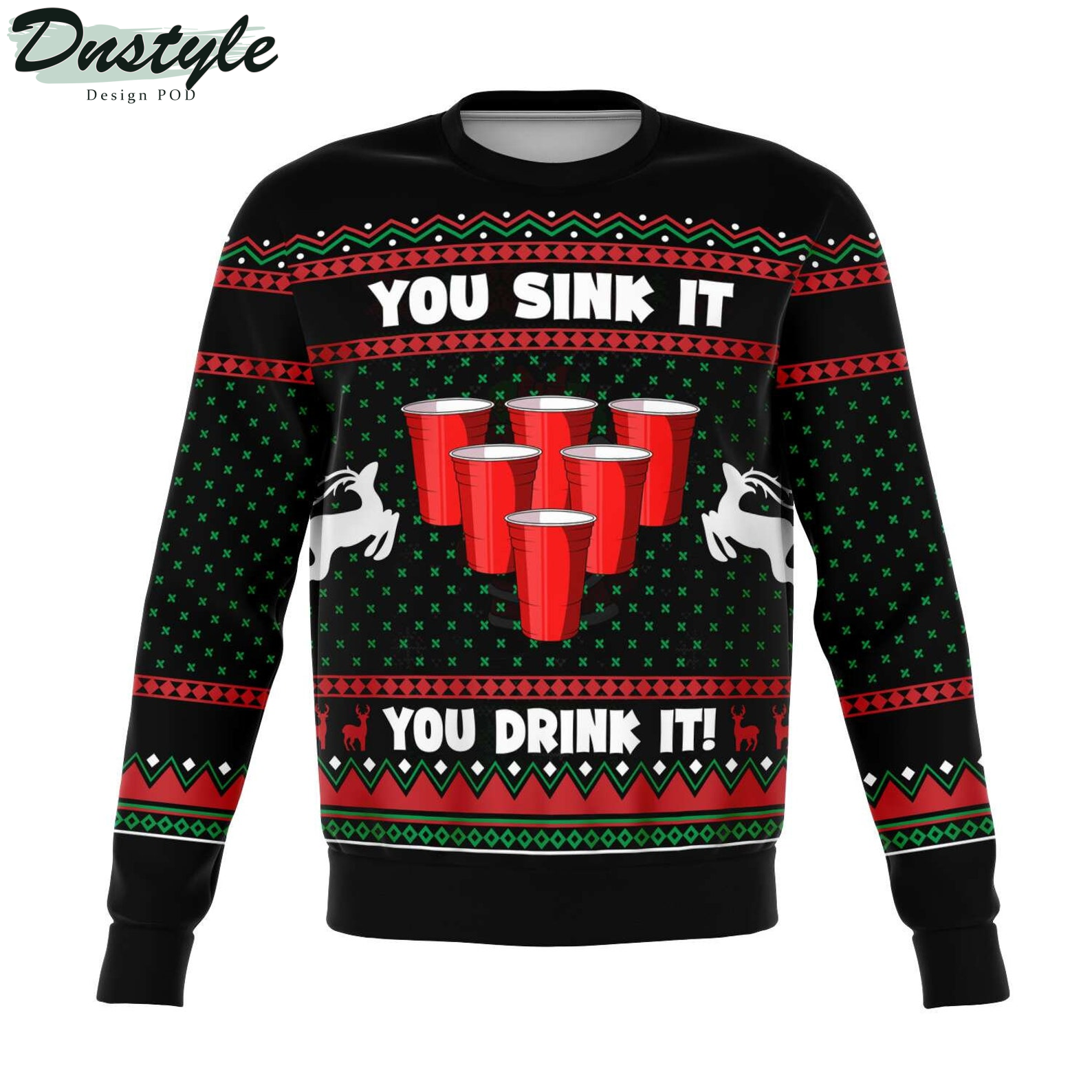 Sink And Drink 2022 Ugly Christmas Sweater