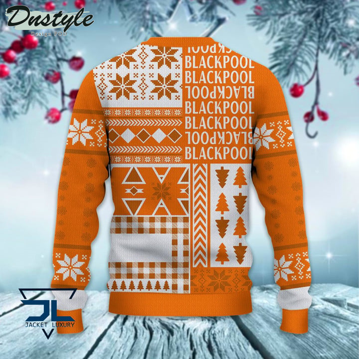 Blackpool F.C Christmas Pattern 2022 Ugly Wool Sweater