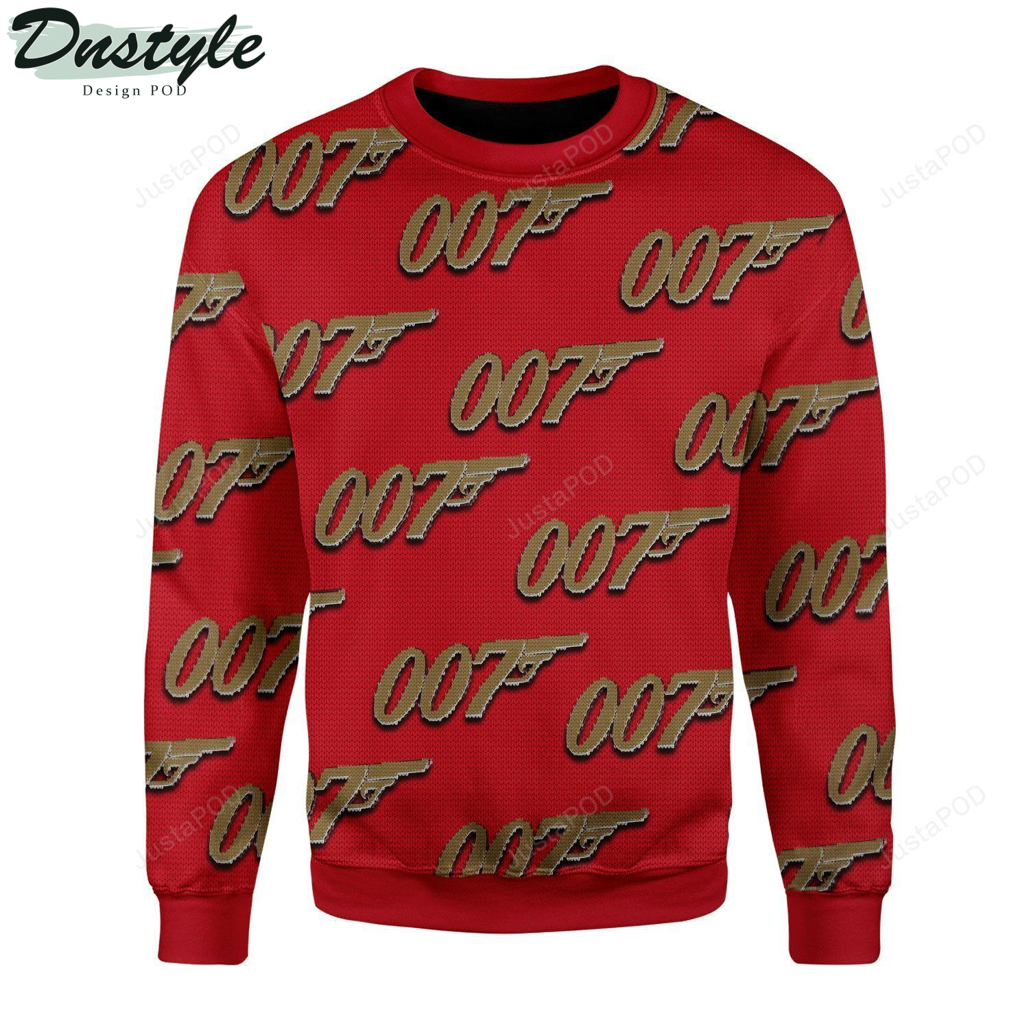 007 Detective Red Ugly Christmas Sweater