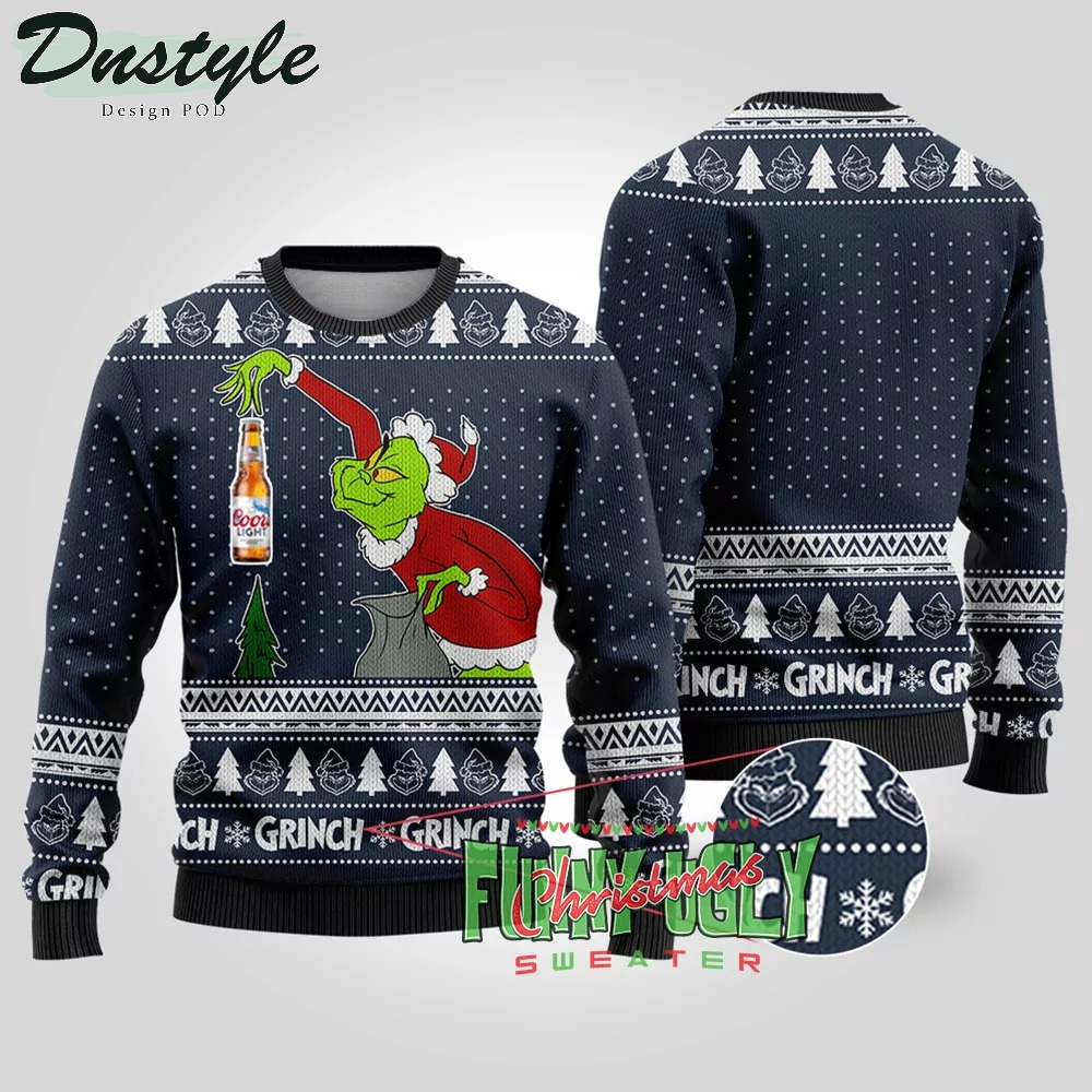 Grinch Stole Coors Light Ugly Christmas Sweater