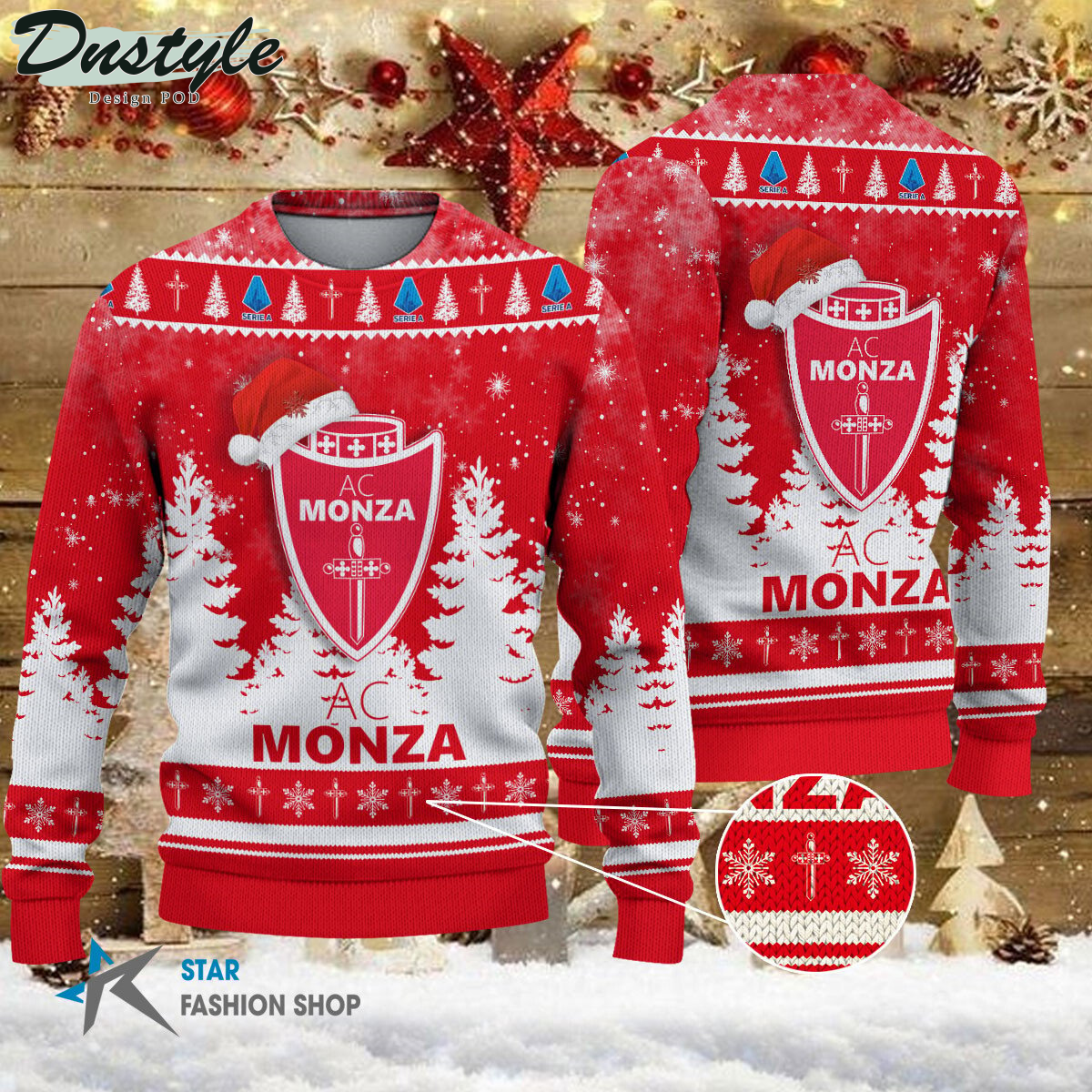 AC Monza brutto maglione natalizio