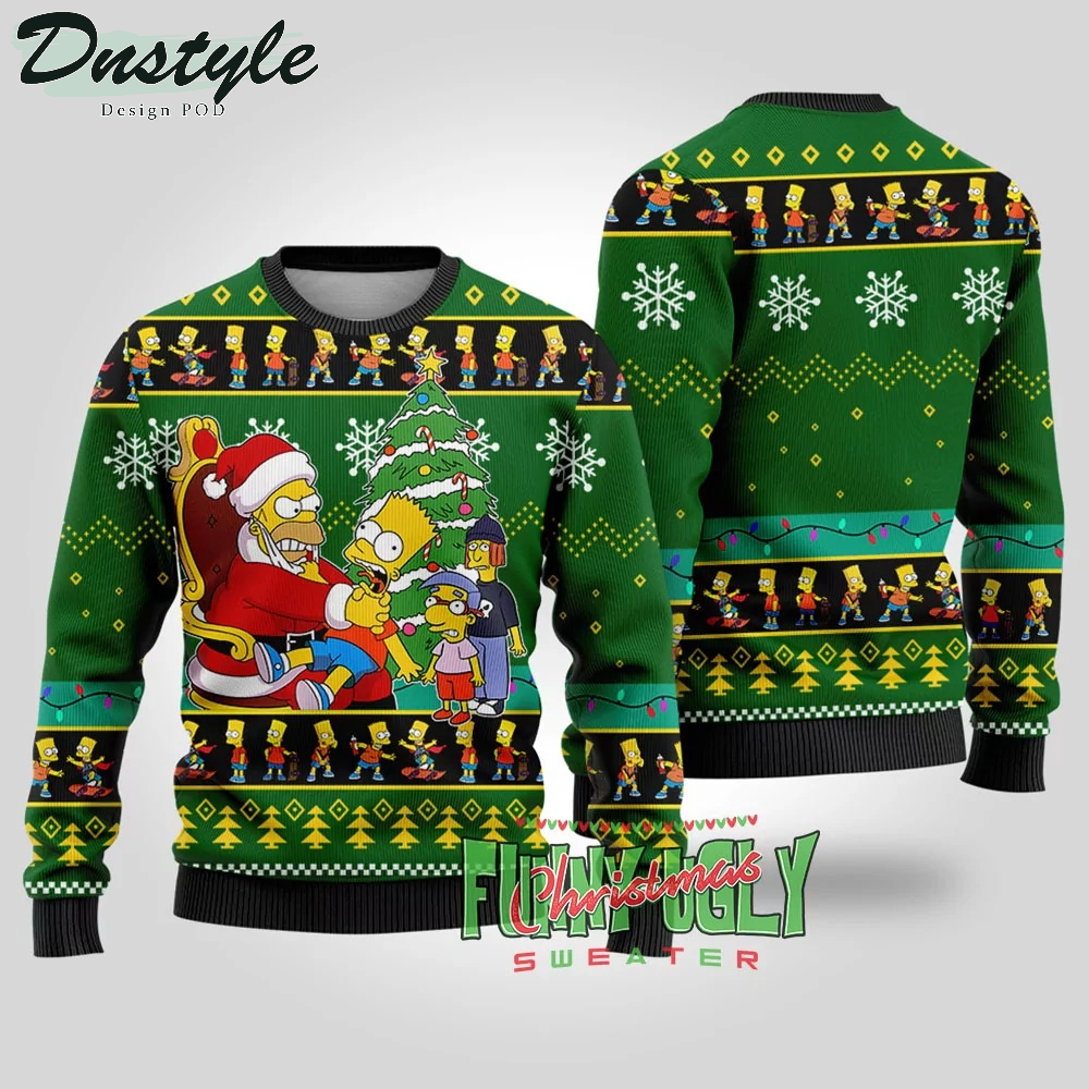 Christmas With The Simpsons Ugly Sweater