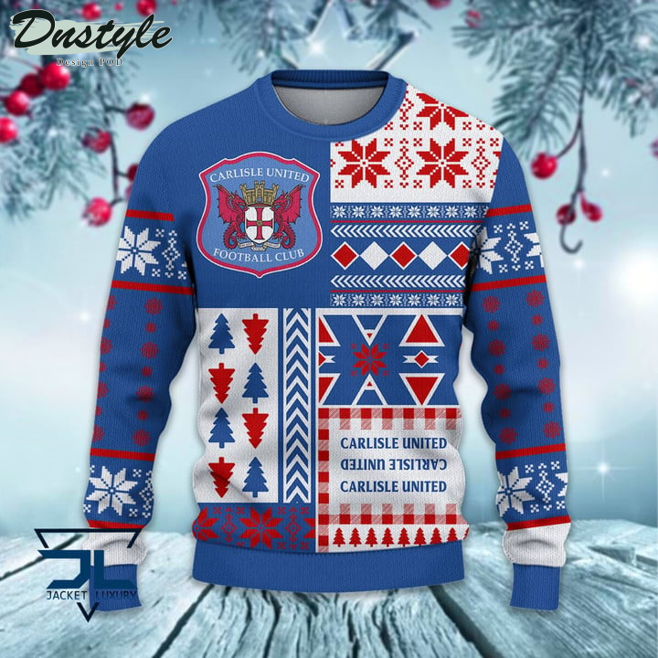 Carlisle United Christmas Pattern 2022 Ugly Wool Sweater