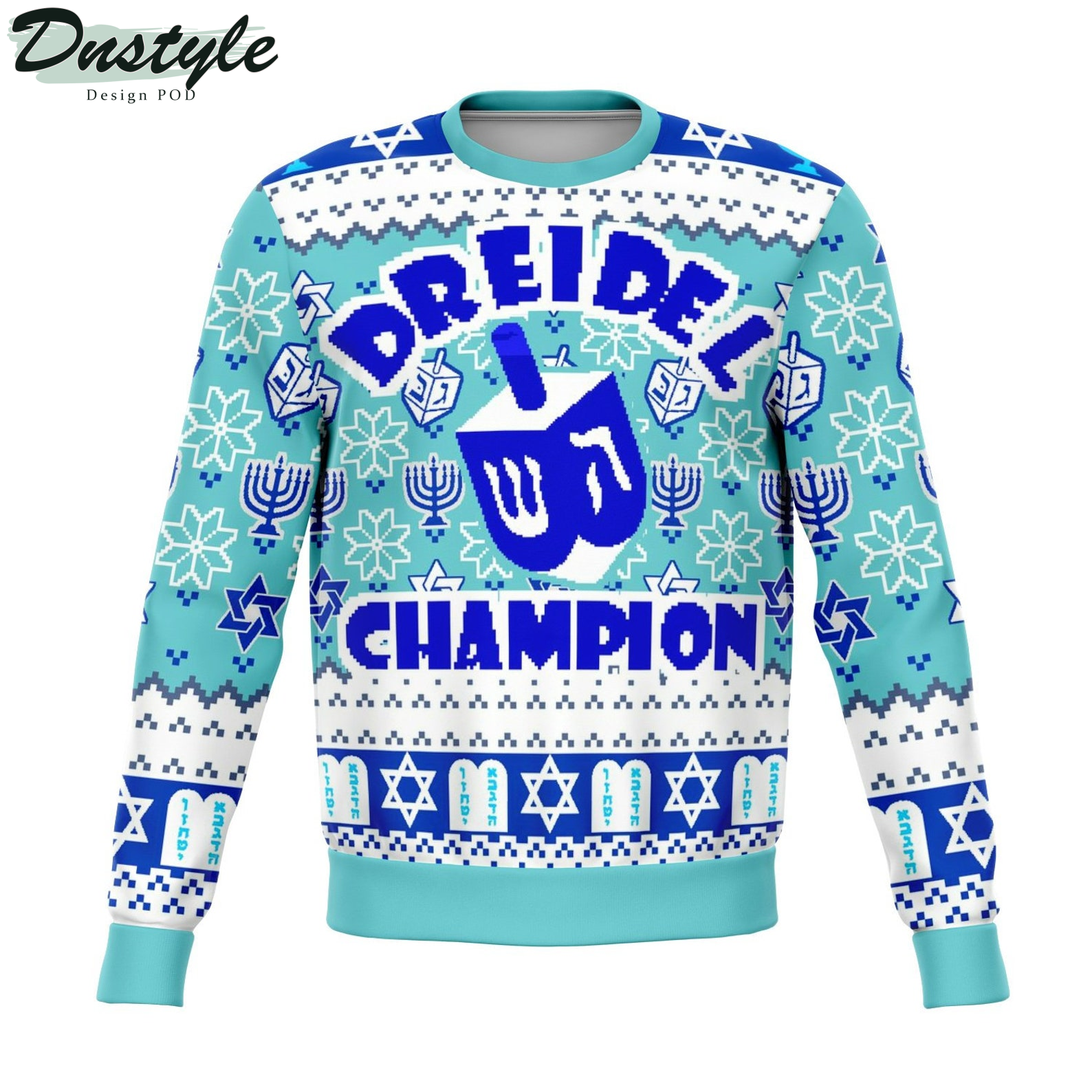 Dreidel Champion 2022 Ugly Christmas Sweater