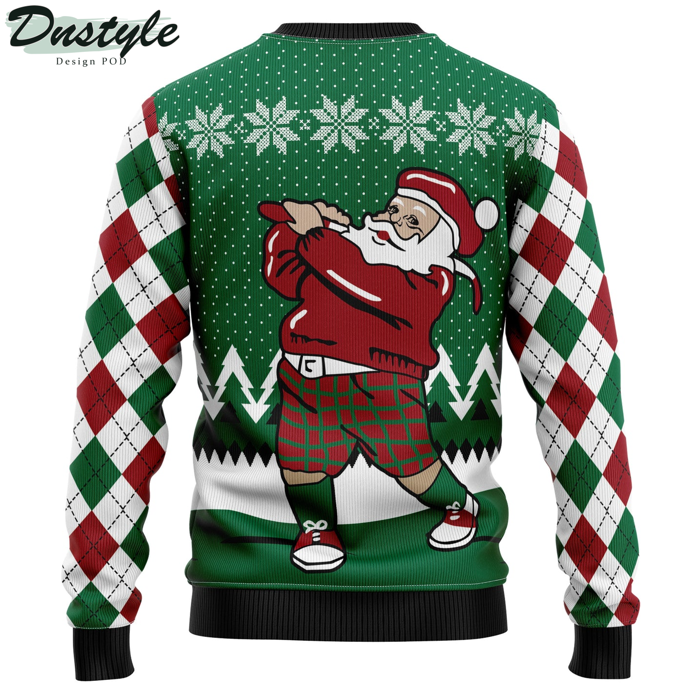 Golfer Santa Ugly Christmas Sweater