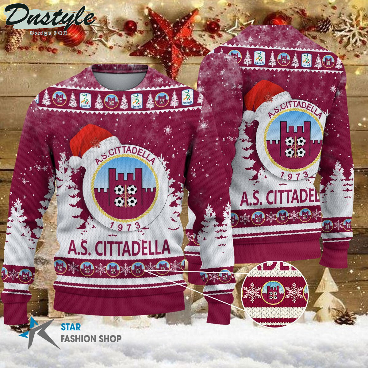 A.C. Perugia brutto maglione natalizio
