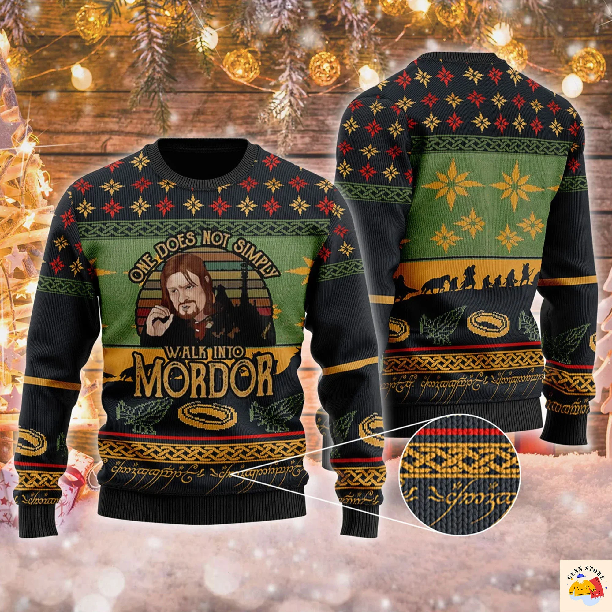 One Does Not Simply Walking Into Mordor Ugly Christmas Sweater