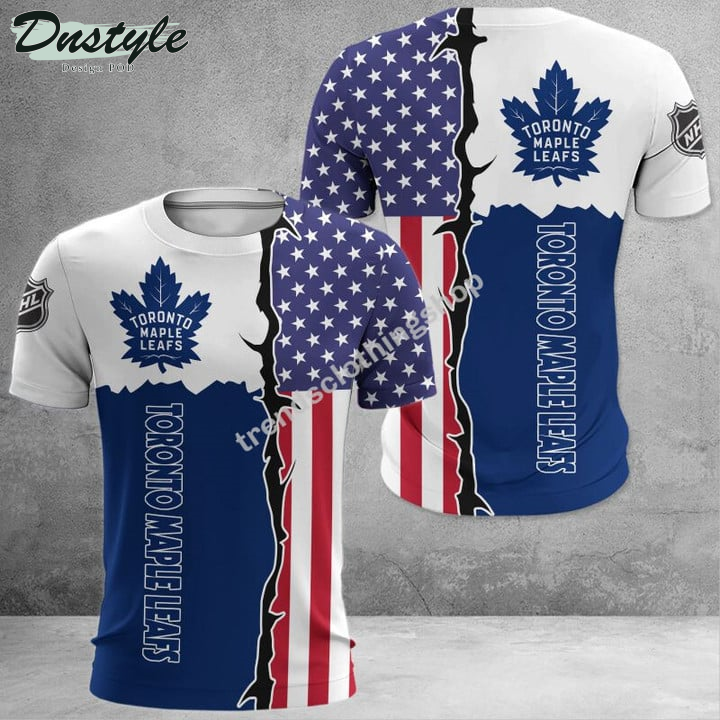 Toronto Maple Leafs American Flag 3d Hoodie Tshirt