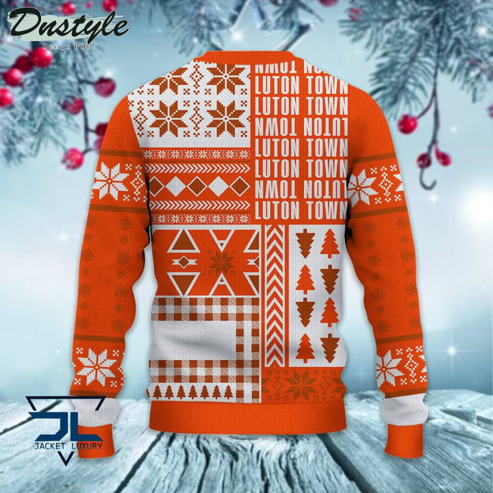 Luton Town F.C Christmas Pattern 2022 Ugly Wool Sweater
