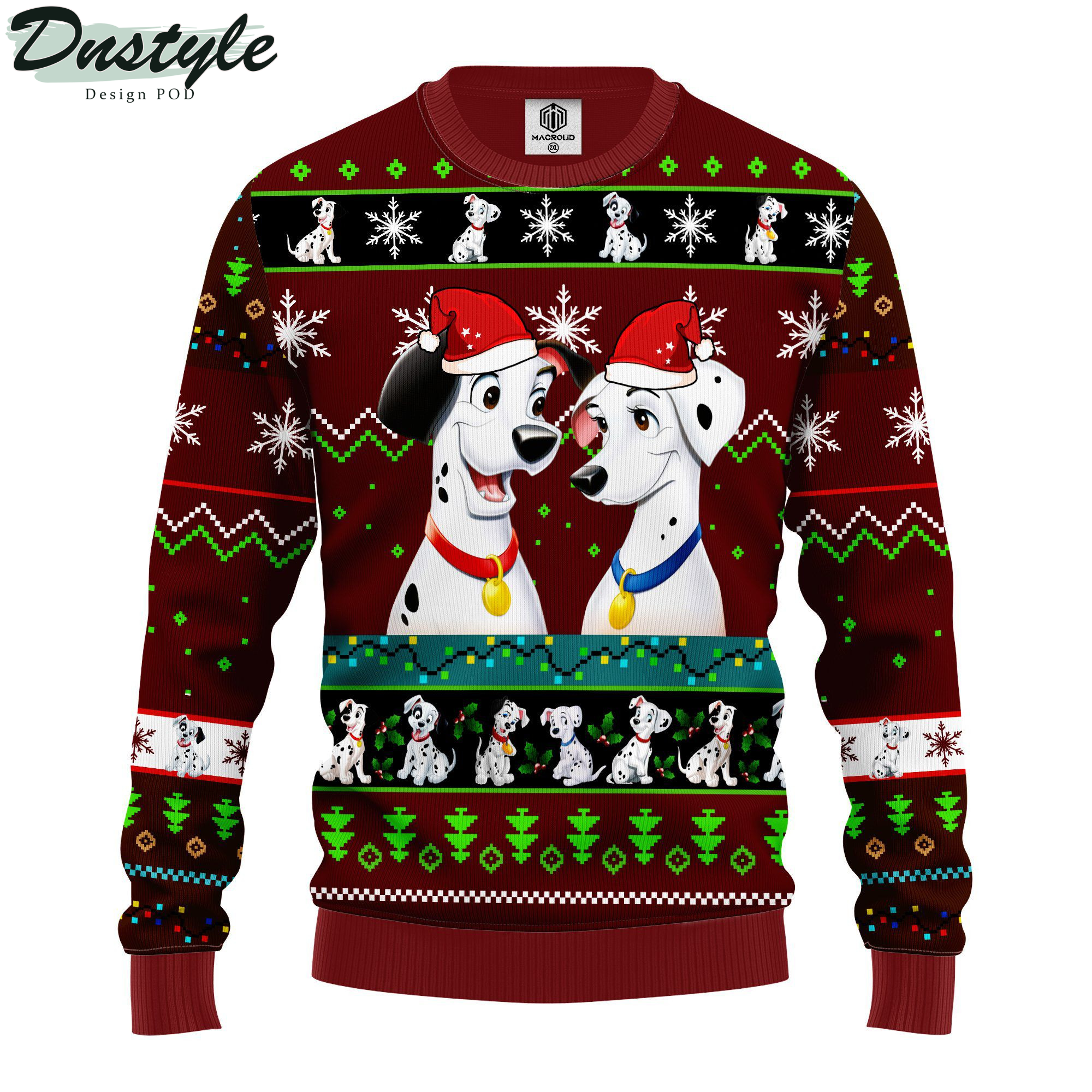 101 Dalmatians Cartoon Ugly Christmas Sweater