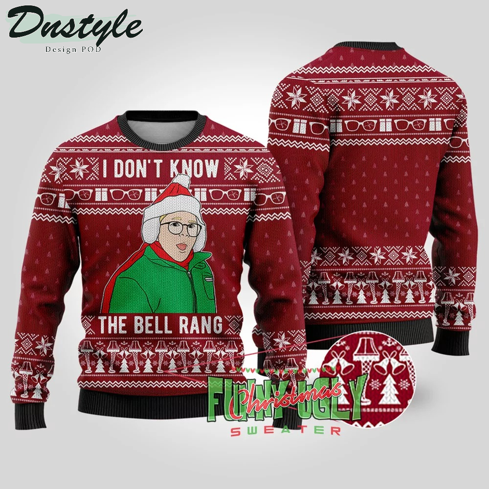 The Bell Rang A Christmas Story Ugly Christmas Sweater