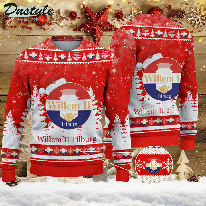 Willem II Tilburg Santa Hat Ugly Christmas Sweater