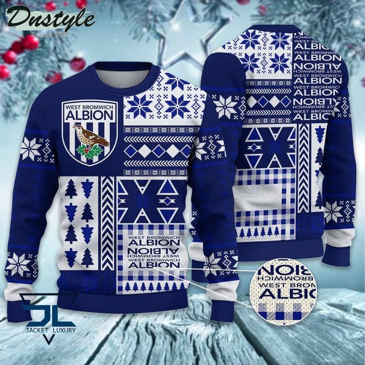 West Bromwich Albion F.C Christmas Pattern 2022 Ugly Wool Sweater
