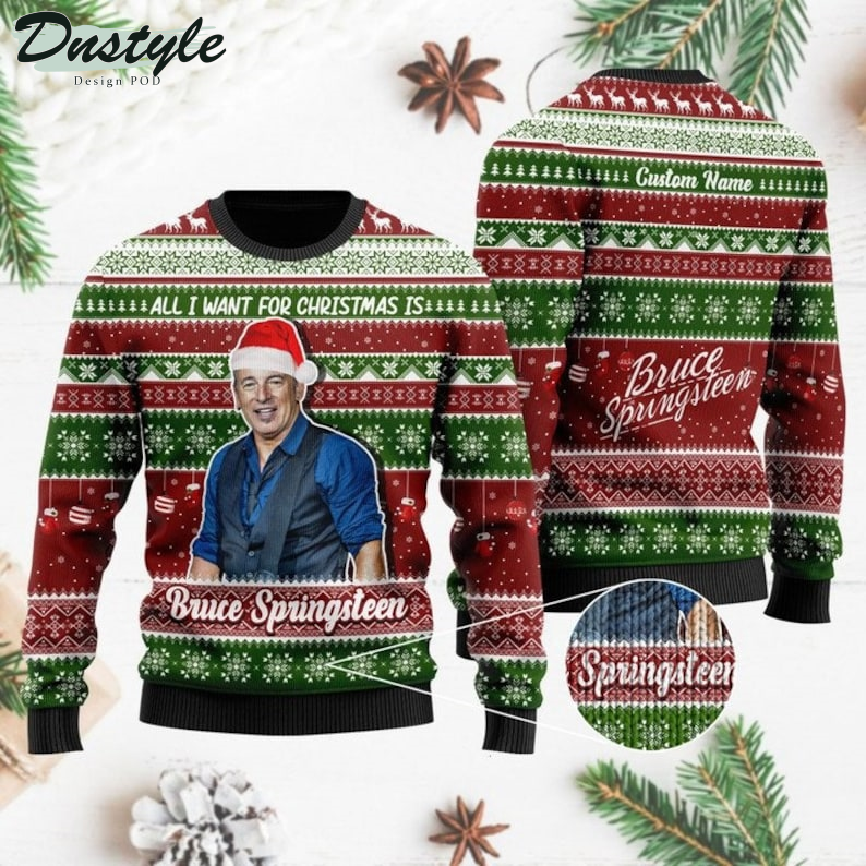 All I Want For Christmas is Bruce Springsteen Ugly Christmas Sweater