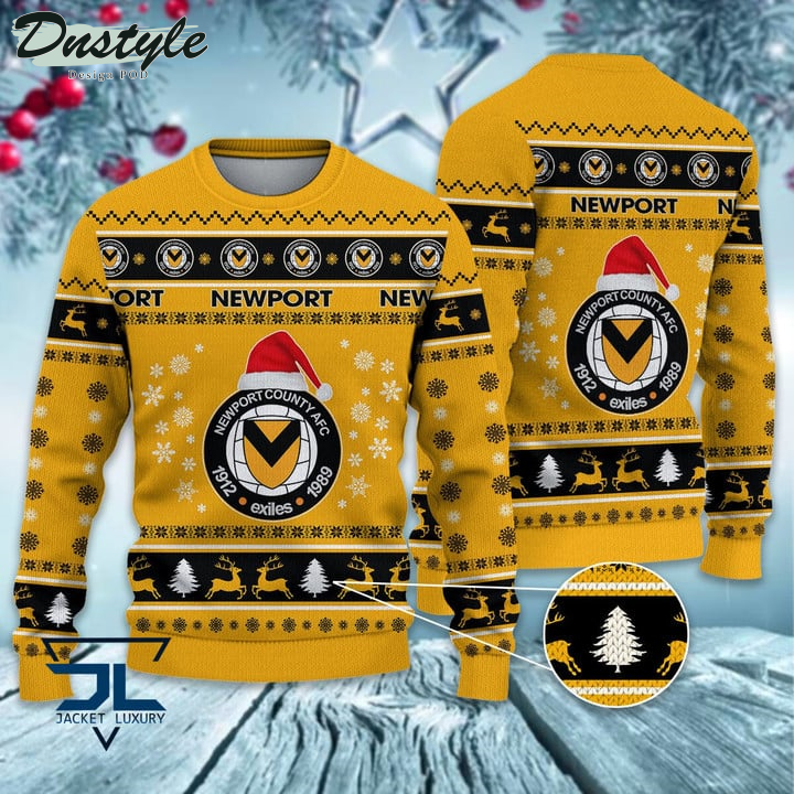 Stevenage Football Club Santa Hat Ugly Christmas Sweater