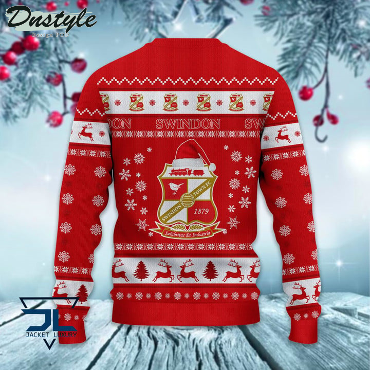 Swindon Town Santa Hat Ugly Christmas Sweater