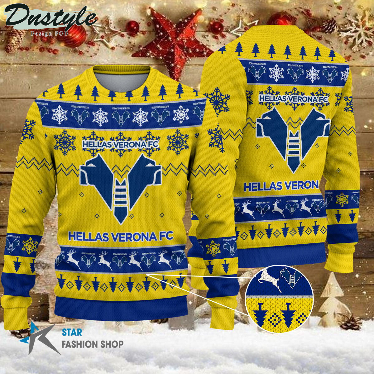 Hellas Verona FC ugly christmas sweater
