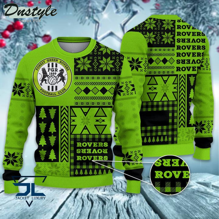 Forest Green Rovers Christmas Pattern 2022 Ugly Wool Sweater