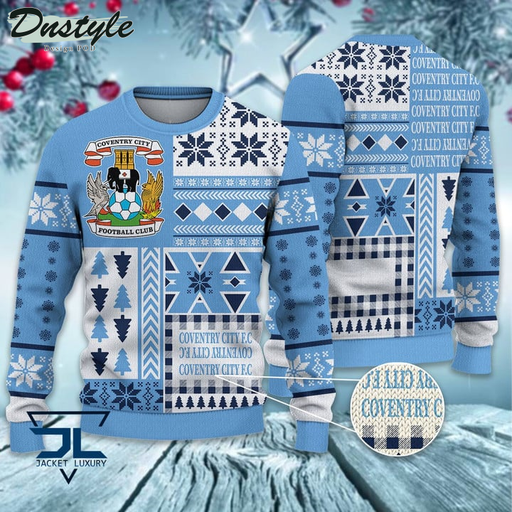 Coventry City F.C Christmas Pattern 2022 Ugly Wool Sweater
