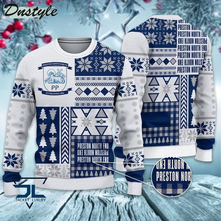 Preston North End F.C Christmas Pattern 2022 Ugly Wool Sweater