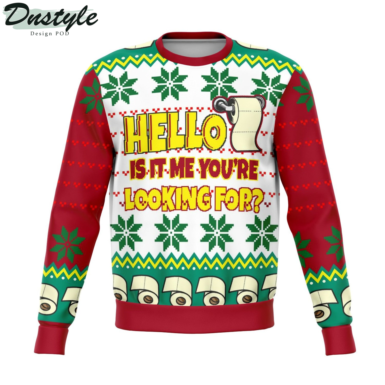 Tissue Hello Is It Me You're Looking For 2022 Ugly Christmas Sweater