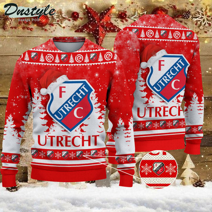 FC Utrecht Santa Hat Ugly Christmas Sweater