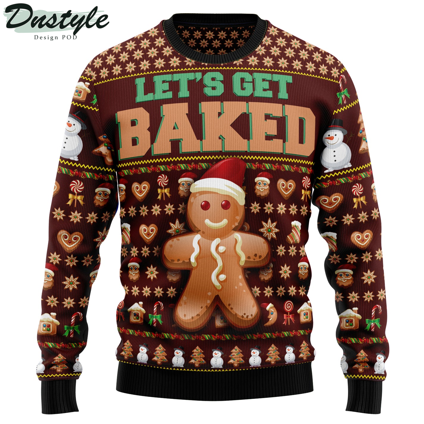 Baking Let‘s Get Baked Ugly Christmas Sweater