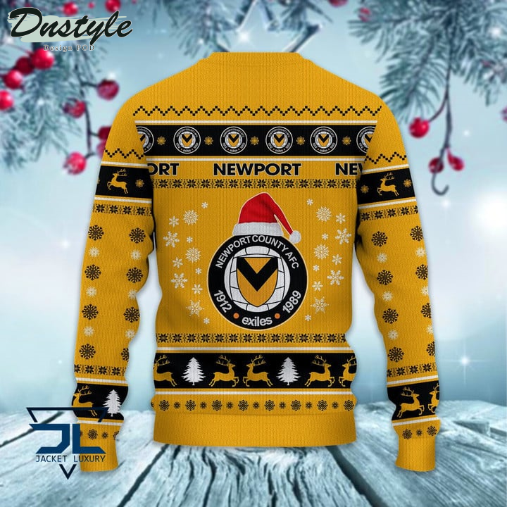 Newport County Santa Hat Ugly Christmas Sweater