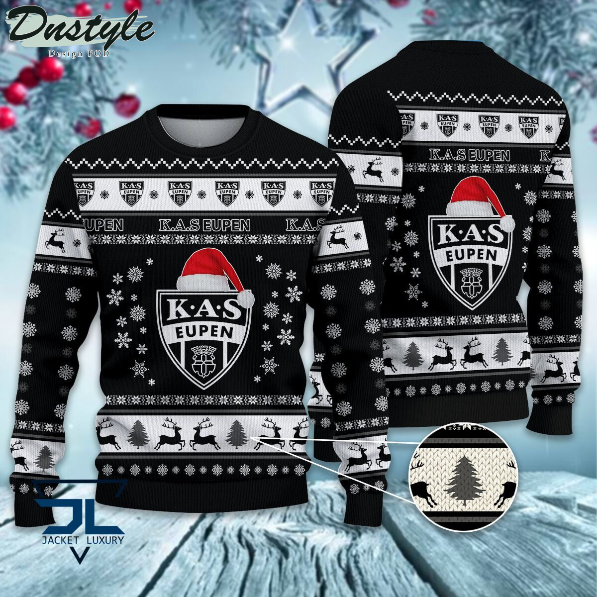 Club Brugge KV santa hat ugly christmas sweater