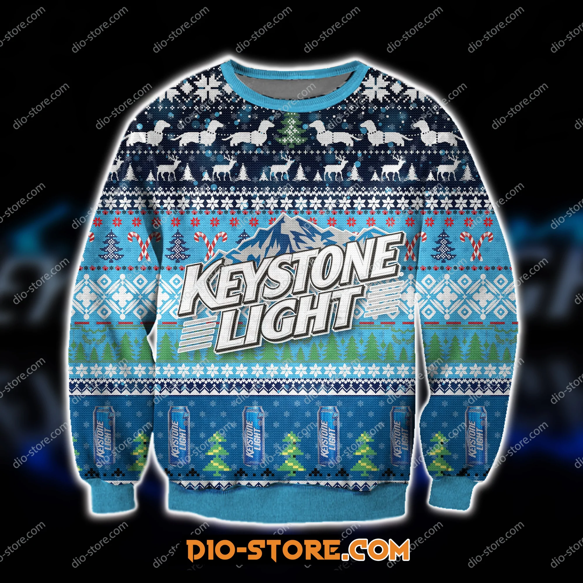 Keystone Light Beer Ugly Christmas Sweater