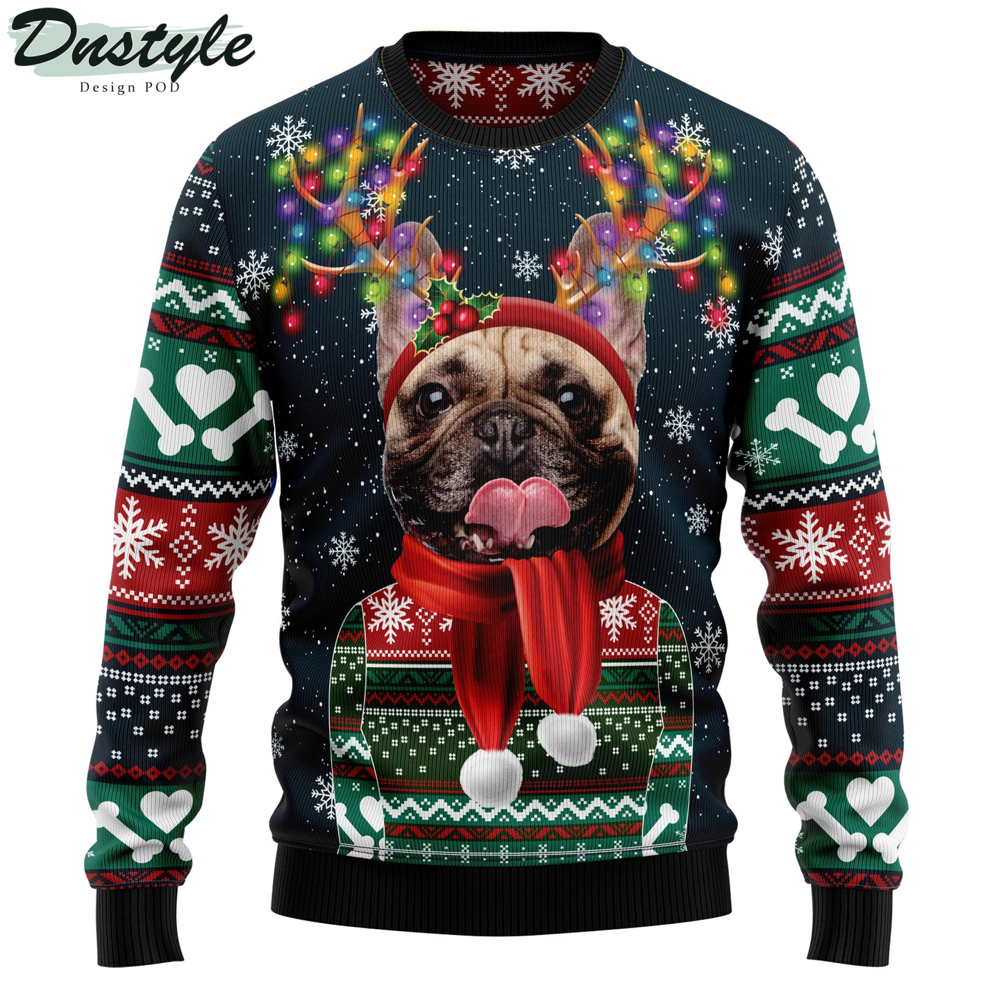 Cool French Bulldog Ugly Christmas Sweater