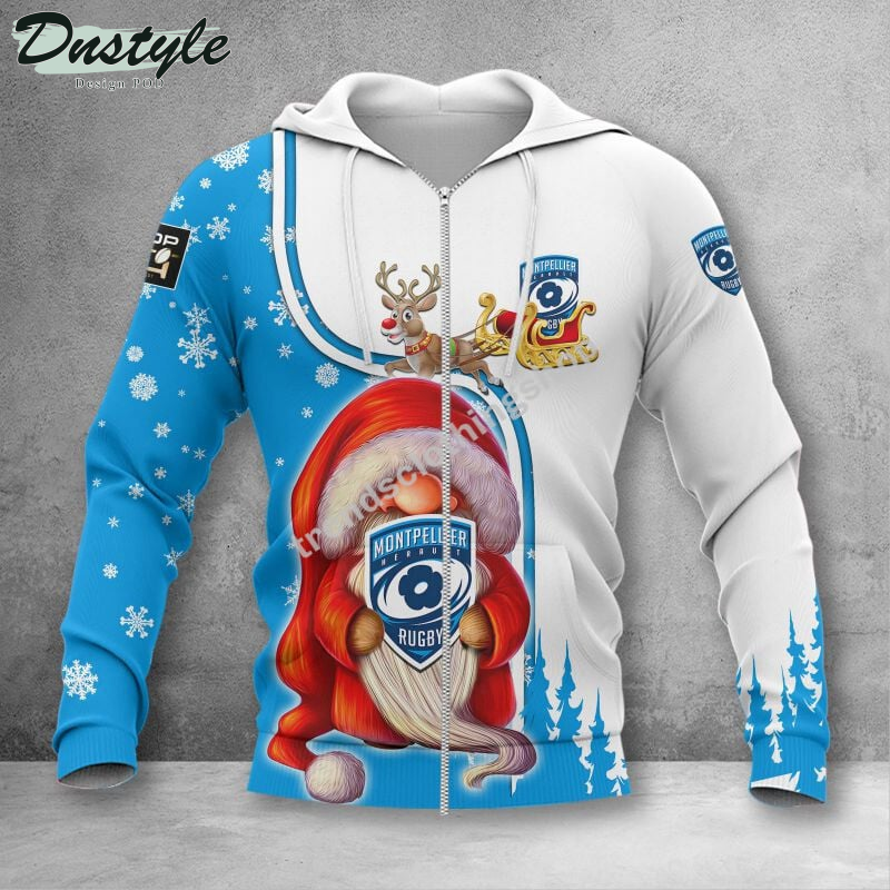 Montpellier Herault Rugby christmas 2022 all over printed hoodie