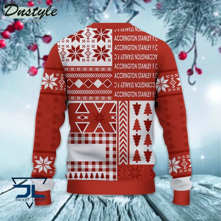 Accrington Stanley Christmas Pattern 2022 Ugly Wool Sweater