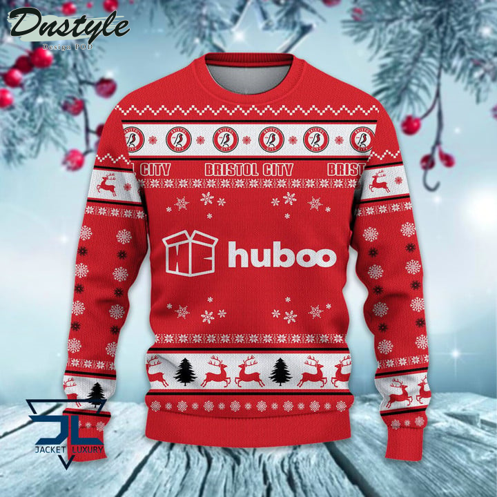 Bristol City Santa Hat Ugly Christmas Sweater