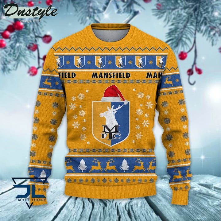 Mansfield Town Santa Hat Ugly Christmas Sweater