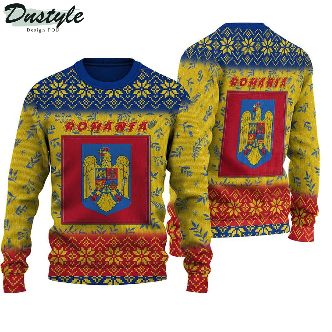 Romania Knitted Ugly Christmas Sweater
