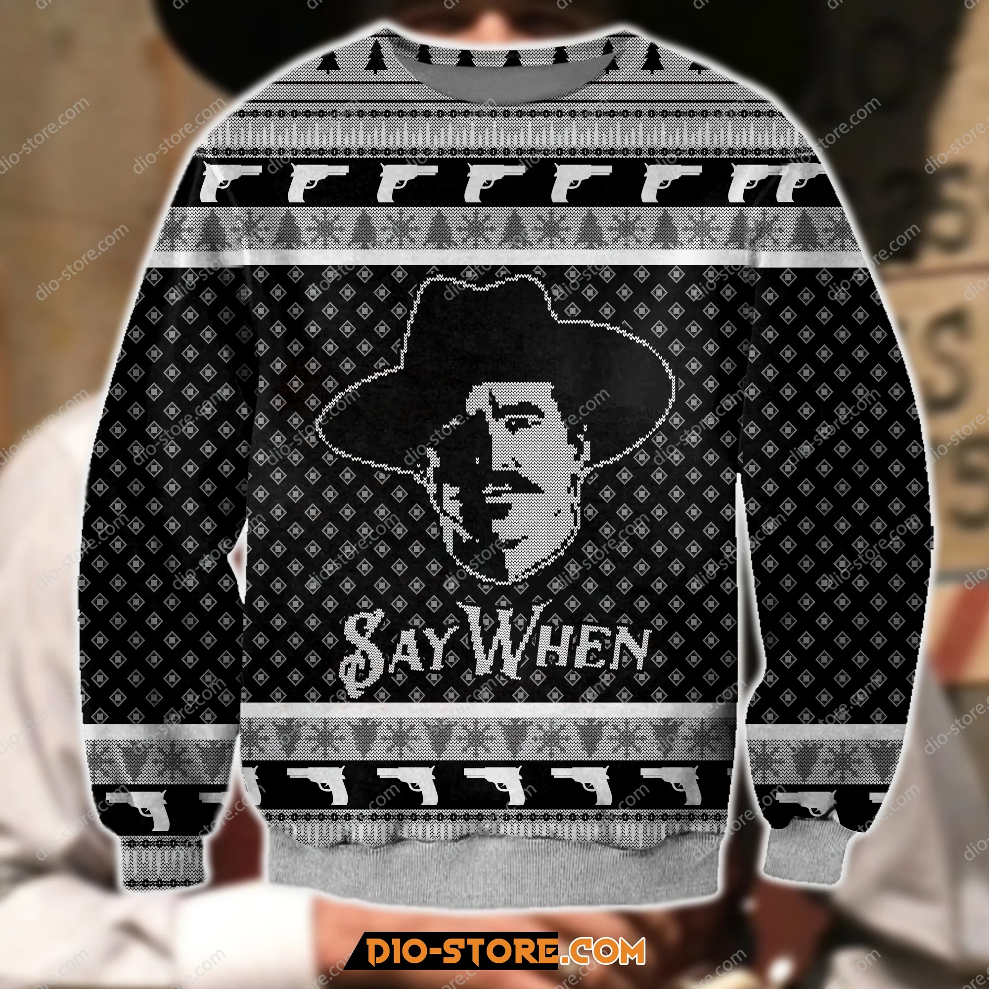 Say When Meme Tombstone Movie Ugly Christmas Sweater