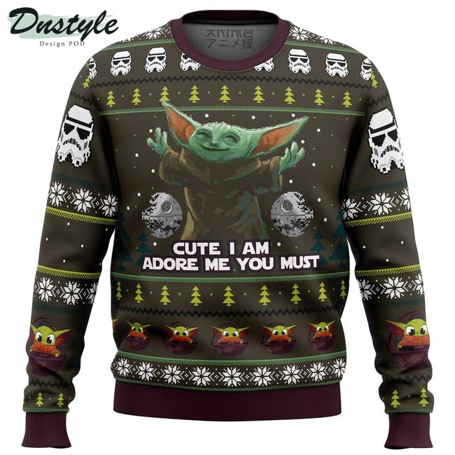 Star Wars Cute I Am Adore Me You Must Grogu Ugly Christmas Sweater