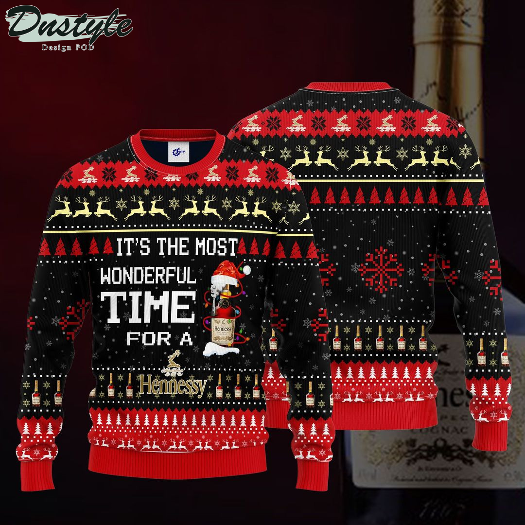 It's the Most Wonderful Time Hennessy Ugly Christmas Sweater