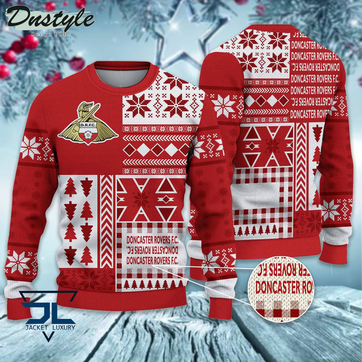 Stevenage Football Club Christmas Pattern 2022 Ugly Wool Sweater