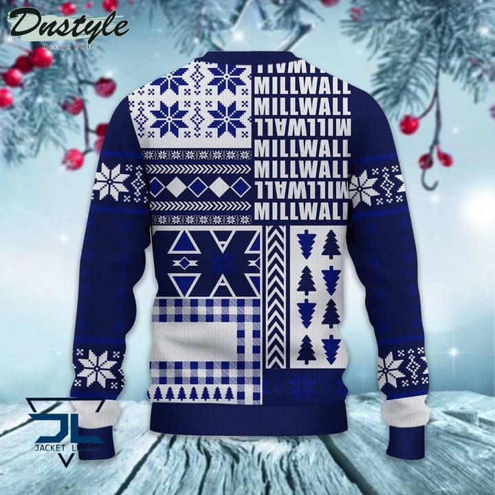 Millwall F.C Christmas Pattern 2022 Ugly Wool Sweater