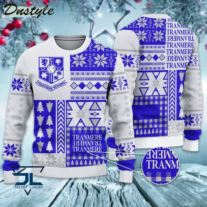 Tranmere Rovers Christmas Pattern 2022 Ugly Wool Sweater