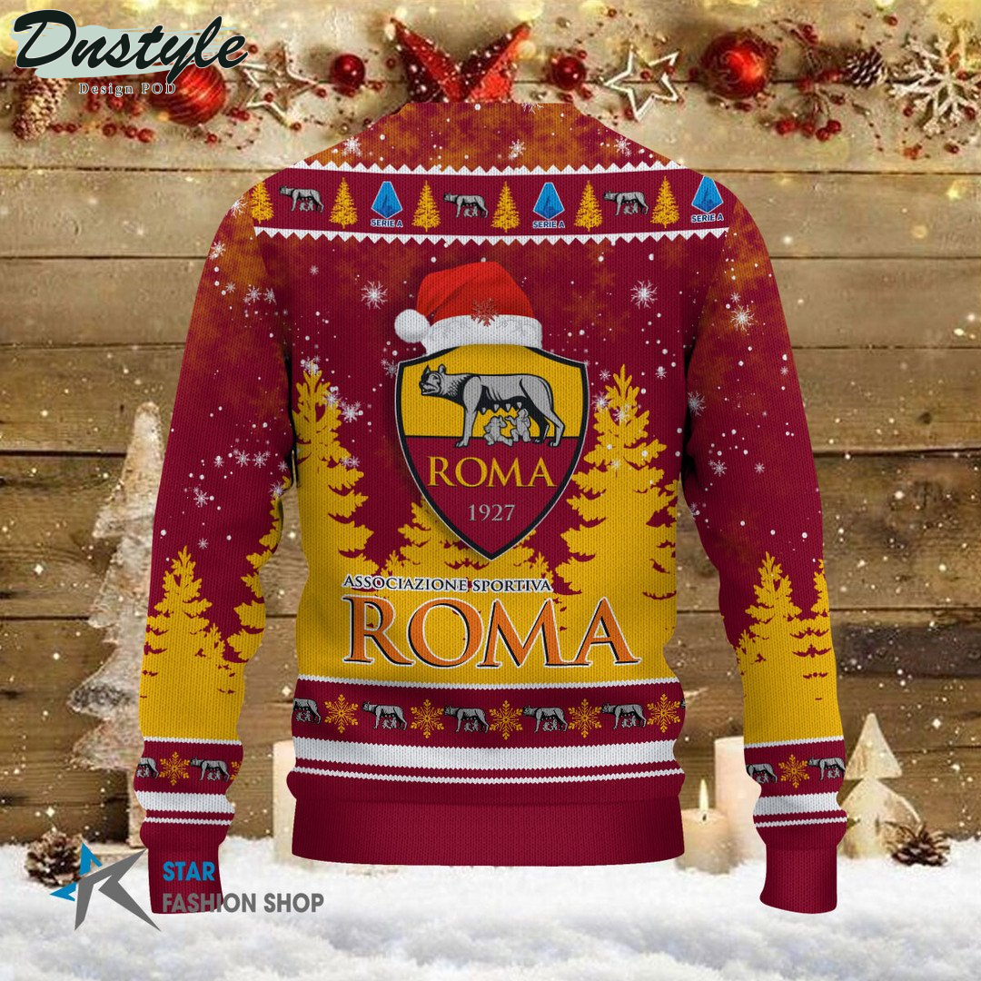 AS Roma brutto maglione natalizio