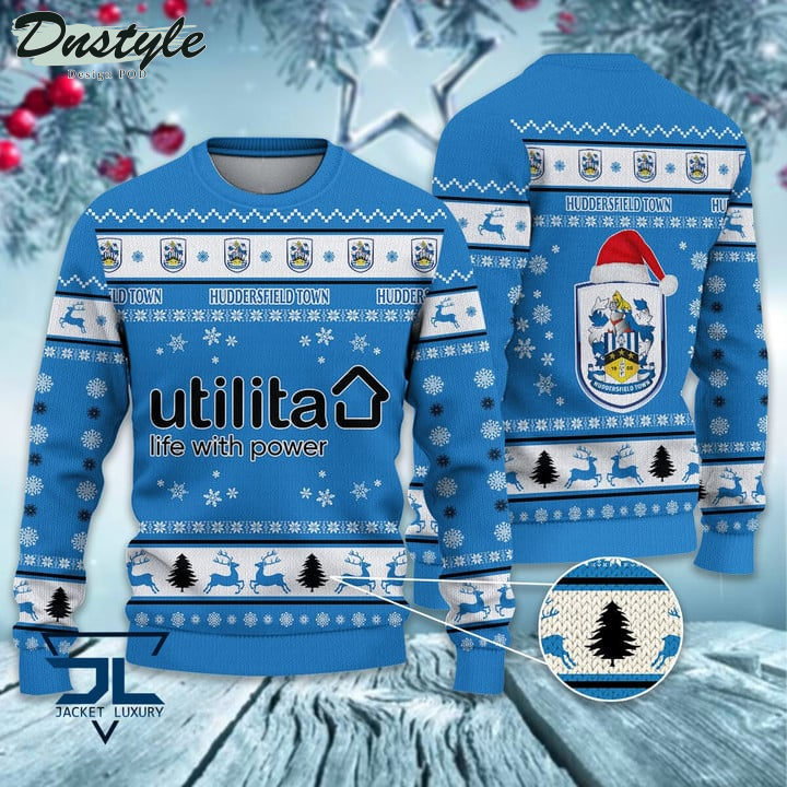 Huddersfield Town A.F.C Santa Hat Ugly Christmas Sweater