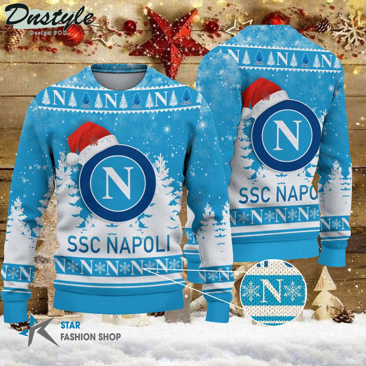 SSC Napoli brutto maglione natalizio