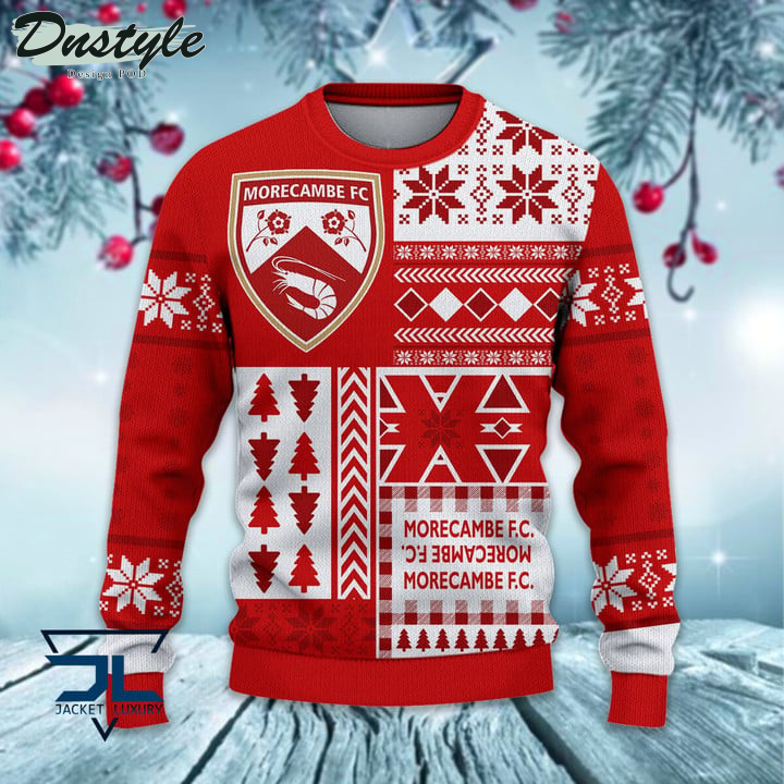 Morecambe F.C Christmas Pattern 2022 Ugly Wool Sweater