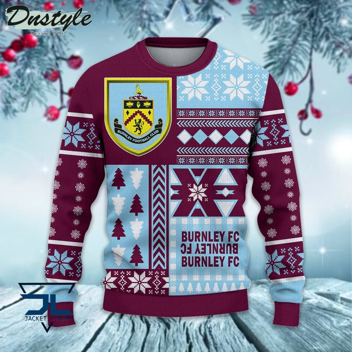 Burnley F.C Christmas Pattern 2022 Ugly Wool Sweater