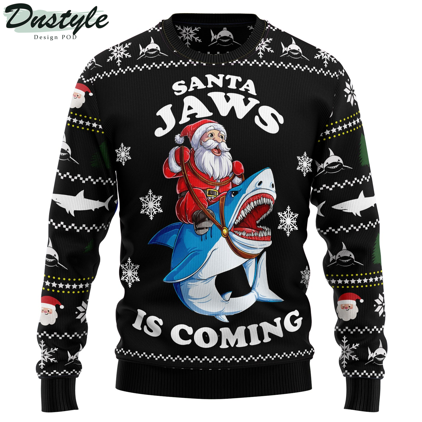 Santa Jaws IS Coming Ugly Christmas Sweater