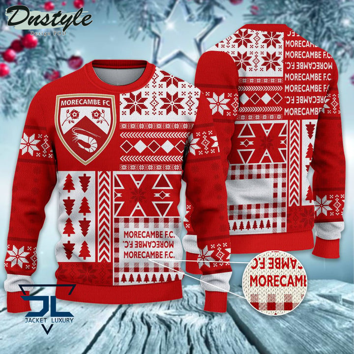 Morecambe F.C Christmas Pattern 2022 Ugly Wool Sweater