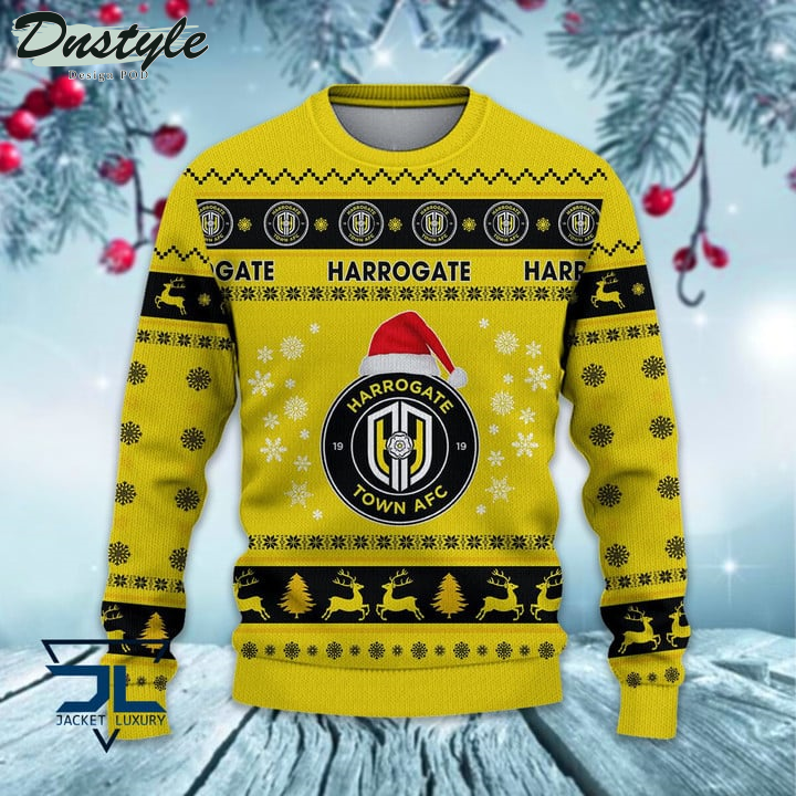 Harrogate Town AFC Santa Hat Ugly Christmas Sweater